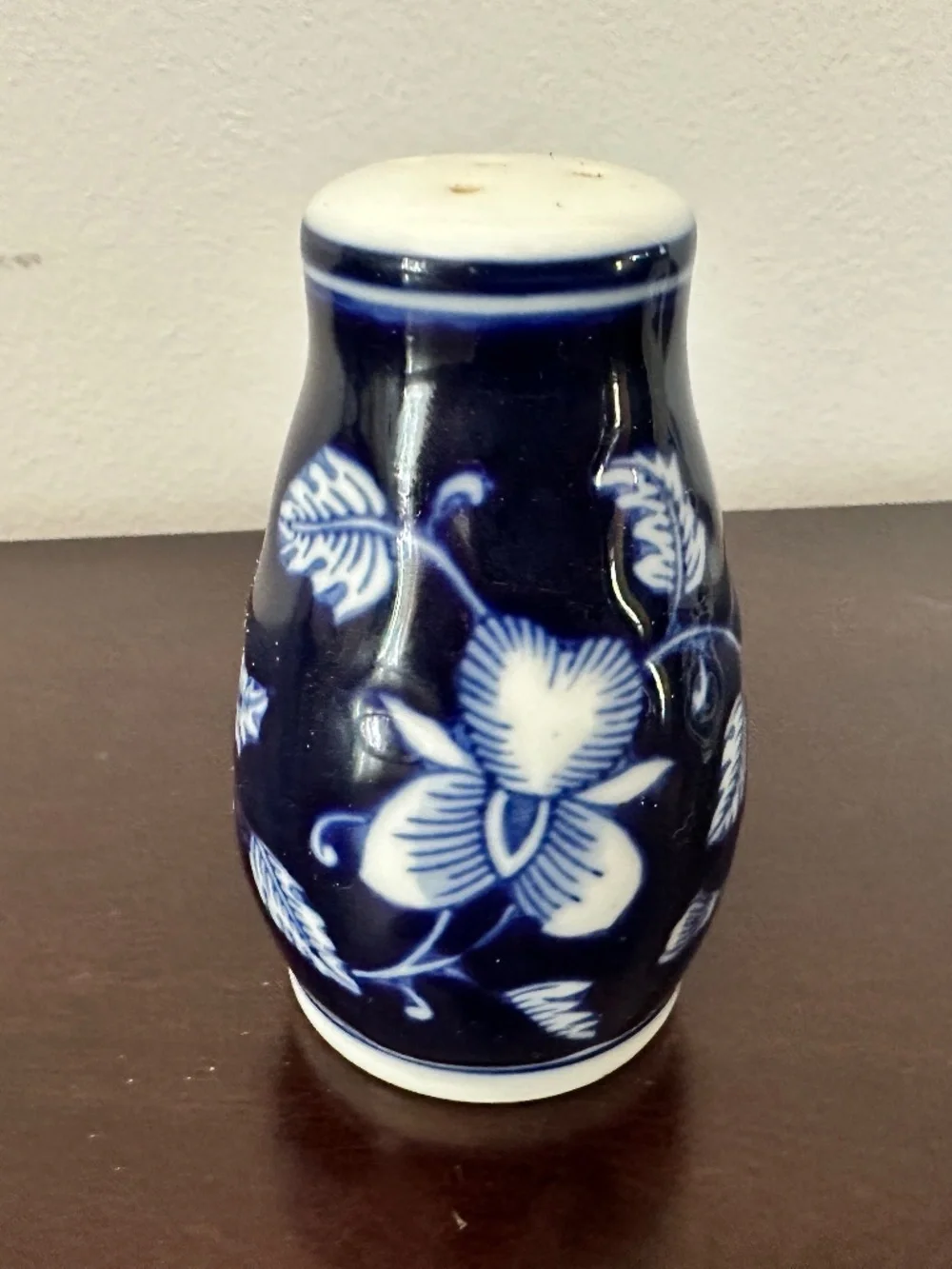 Pier 1 Ceramic Salt & Pepper Shakers~Blue & White~Floral~EUC